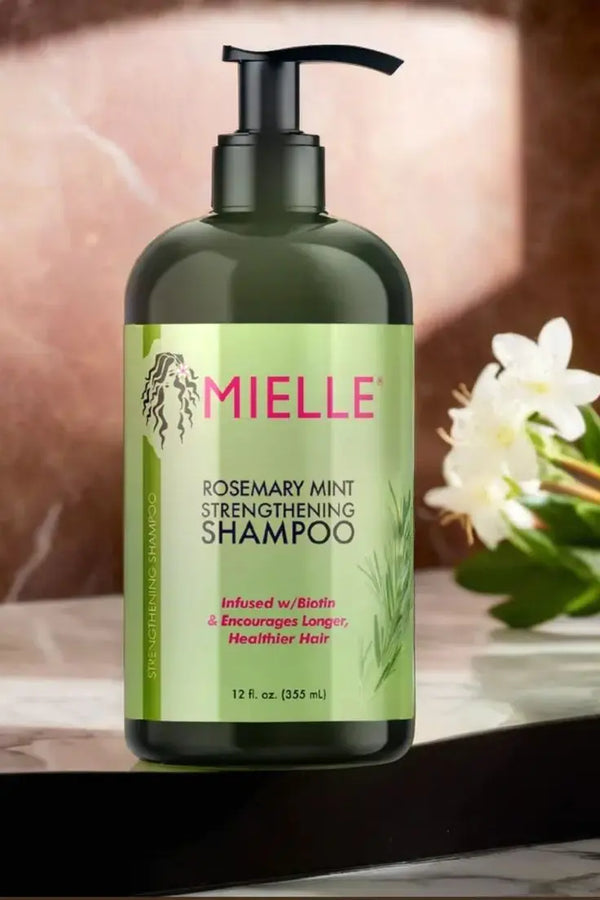 Mielle Organics Rosemary Mint Hair Strengthening Biotin Shampoo - Moisturizing Hair Shampoo for Women and Men to Gently Cleanse, Repair & Protect Strands (12 oz) My Store